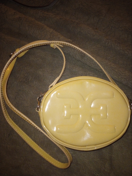 Sam Edelman Handbags - Sam Edelman Light Tan Oval Crossbody/ Belt  Bag with Embossed Design